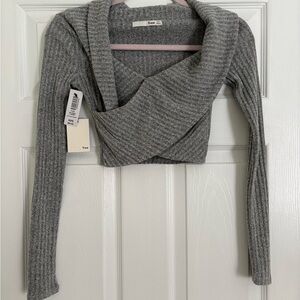 Wilfred Grey Ribbed Sweater